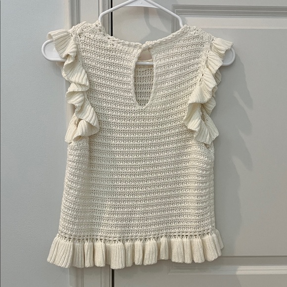 Cream Ruffle Tank Top - Picture 2 of 4